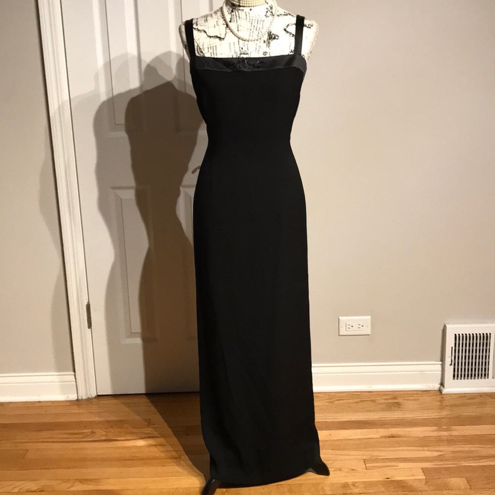 Sunny Choi Silk Vintage Bead Evening Formal Split Wedding gown tailored dress 8